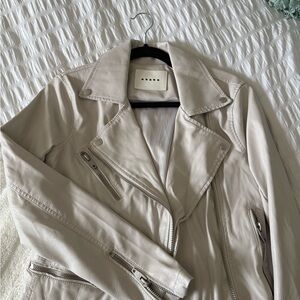 Blank NYC Off-White Leather Jacket
